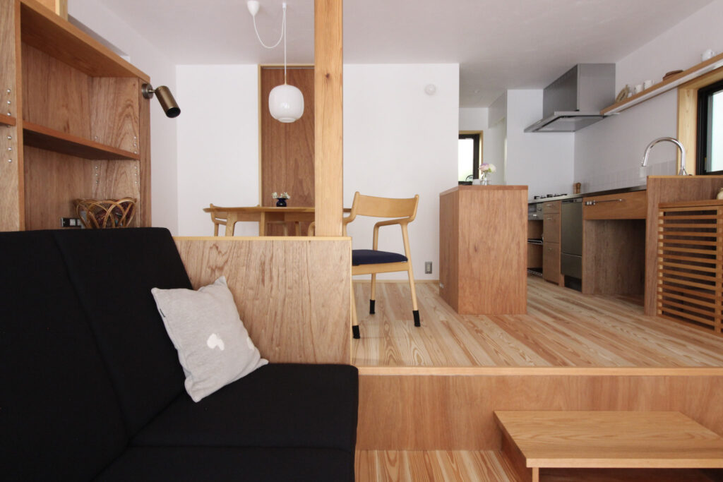 造作ソファ 日本漆喰 造作キッチン