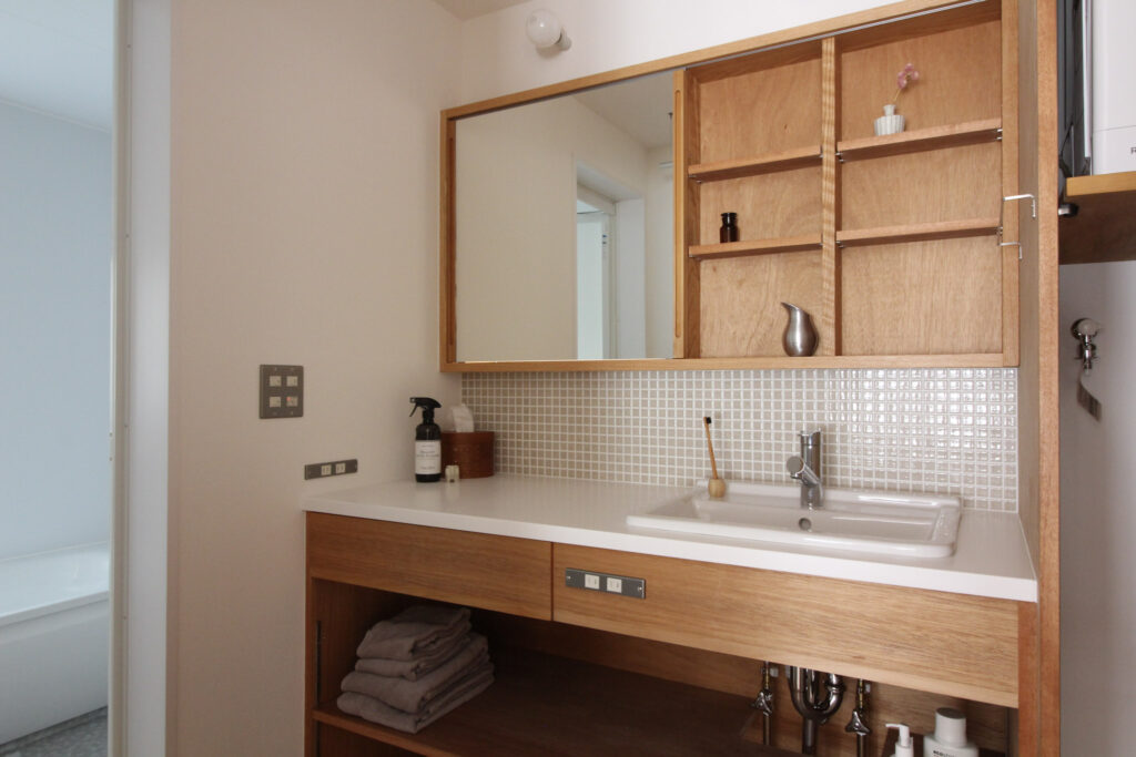 造作洗面 水彩 タイル