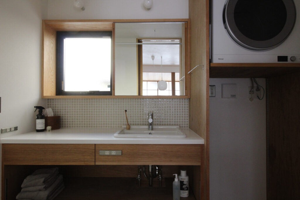 造作洗面 幹太くん タイル ランドリー