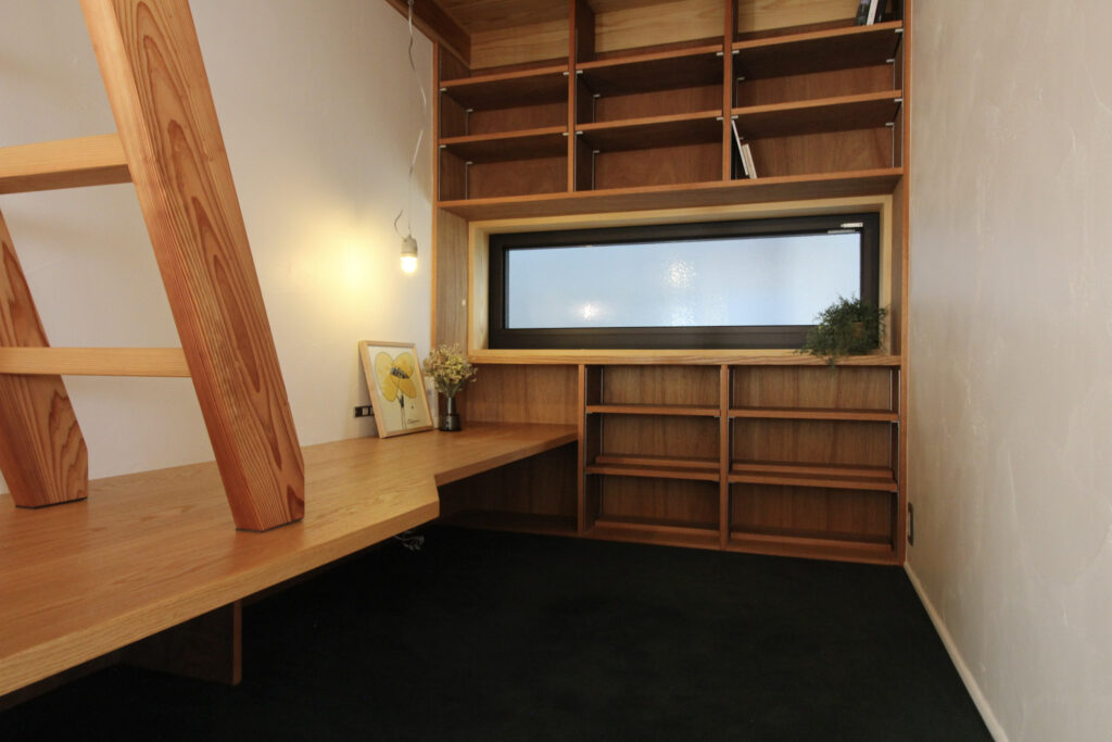 書斎 本棚 読書 コーナー ウールカーペット