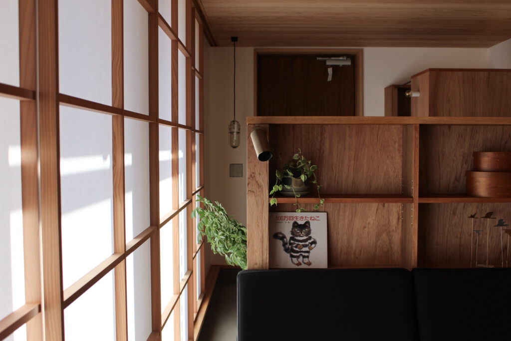 玄関 障子 造作家具